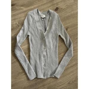 River Island Girls Size 10 V-Neck Ribbed Button Front Cardigan Sweater